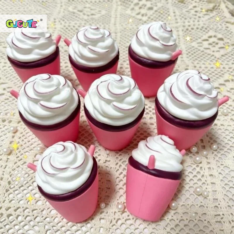 1/3pcs Soft Simulated Milk Tea Cup Squeeze Toy Stress Relief Slow Rebound Fidget Toys Home Decor Friends Best Gift Anti-Stress