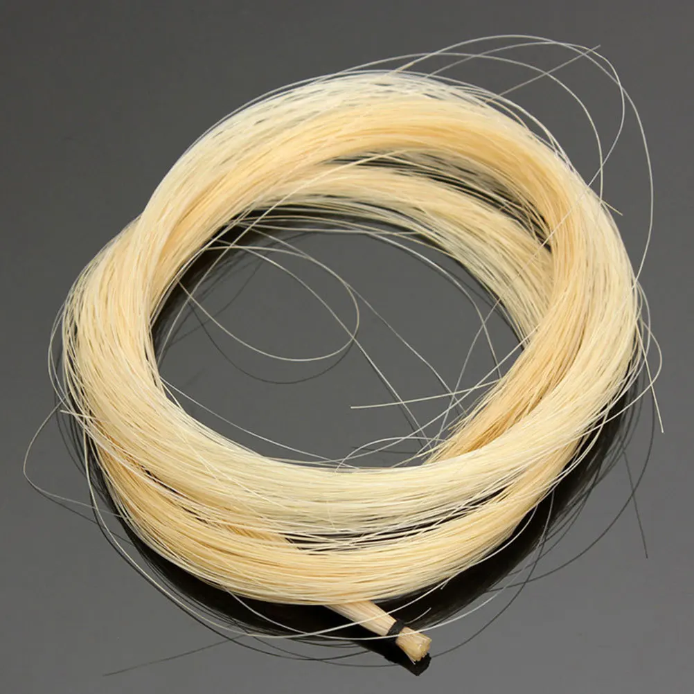 4 قطعة قوس الكمان الشعر الأبيض الحصان الذيل المواد الطبيعية Rehair استبدال أداة الملحقات لوازم الكمان