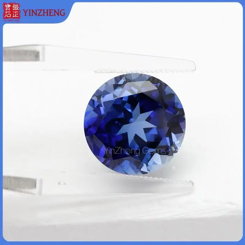 YinZheng Flame Melted Loose Cornflower Sapphire Round Cultivate Sapphire Provide GRC Or AGL Certifacate Loose Synthetic Sapphire
