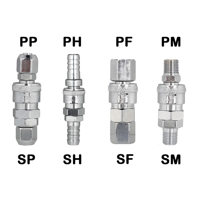 1 pz tipo C raccordi pneumatici rapidi giunto ad alta pressione PF20 SF20 PM20 SM20 20/30/40 tubo del compressore d\'aria spina ad attacco rapido