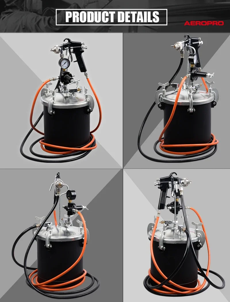 AEROPRO A8312 High Quality Automatic Mixing Paint Tank Gun