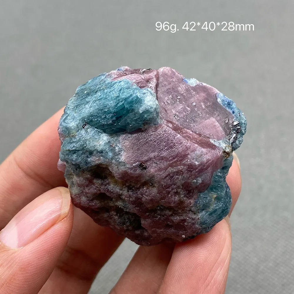 

100% natural ruby and aquamarine crystal raw stone ore specimens Collection