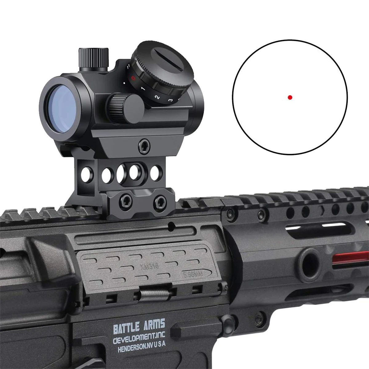 التكتيكية RDS-25 4 1x20 مللي متر MOA ريد دوت البصر البصريات منعكس Riflescope نطاقات الصيد صالح 20 مللي متر القضبان بندقية للصيد الادسنس #1