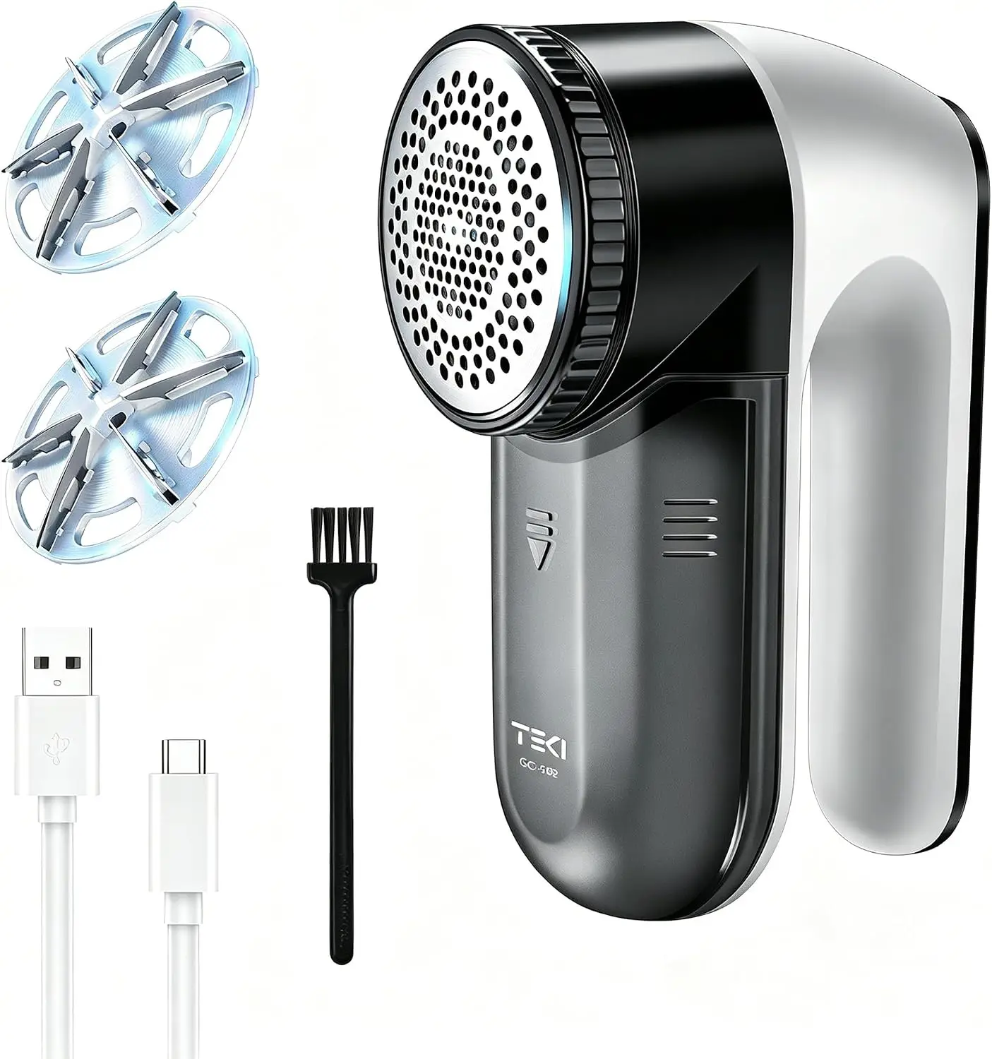 Fabric shaver, wireless lint remover, 6-blade sweater de-piller, sweater shaver, removes fuzz from clothes
