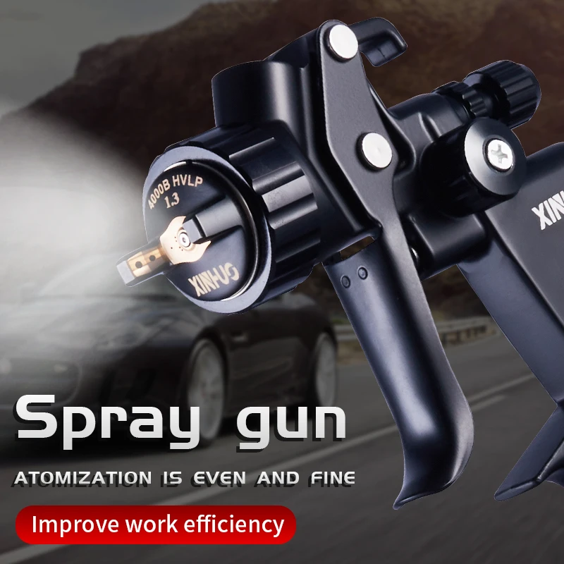 HVLP New 1.3mm Pneumatic Spray Gun Automotive Sheet Metal Furniture Spray Paint Metal Paint Cover Gloss Paint Coating Tools