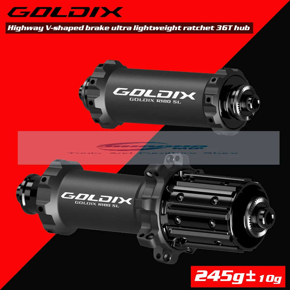 

GOLDIX R180SL Road Bike Ultra Light Ring Brake Hub Ratchet 36T Bike v Brake Wheel Hub Front 20 Rear 24