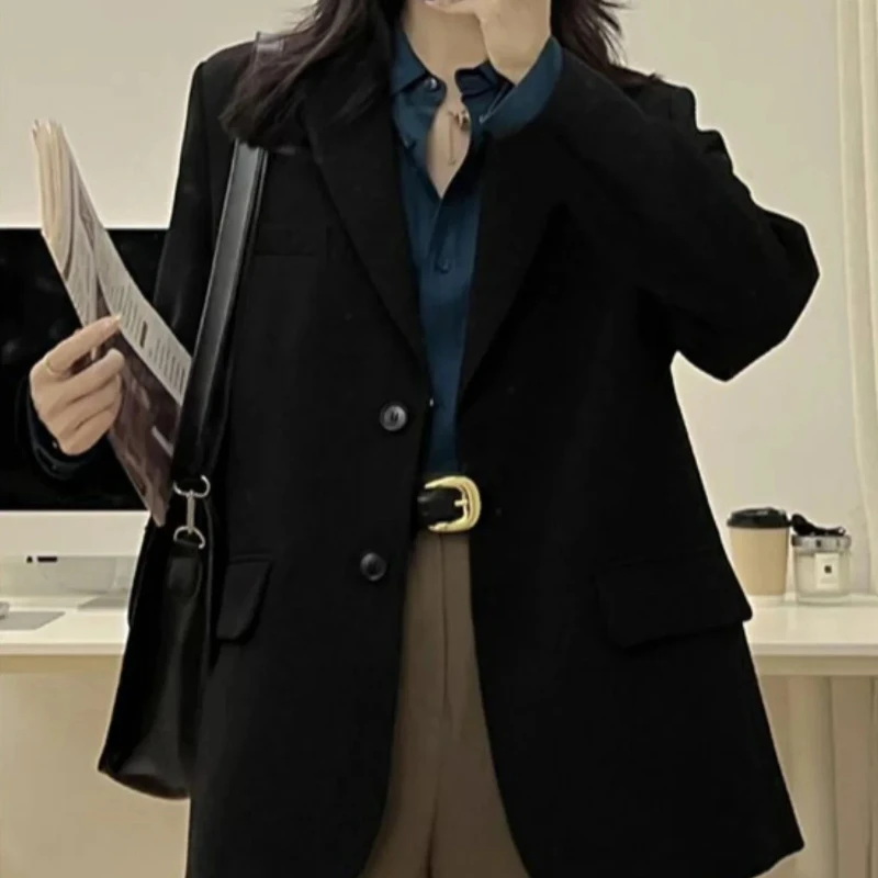 

Jacket Solid Loose Outerwears Outdoor Trench Blazer Woman Korean Fall 2025 New Arrivals Casual Fashion Overcoat Coats for Women