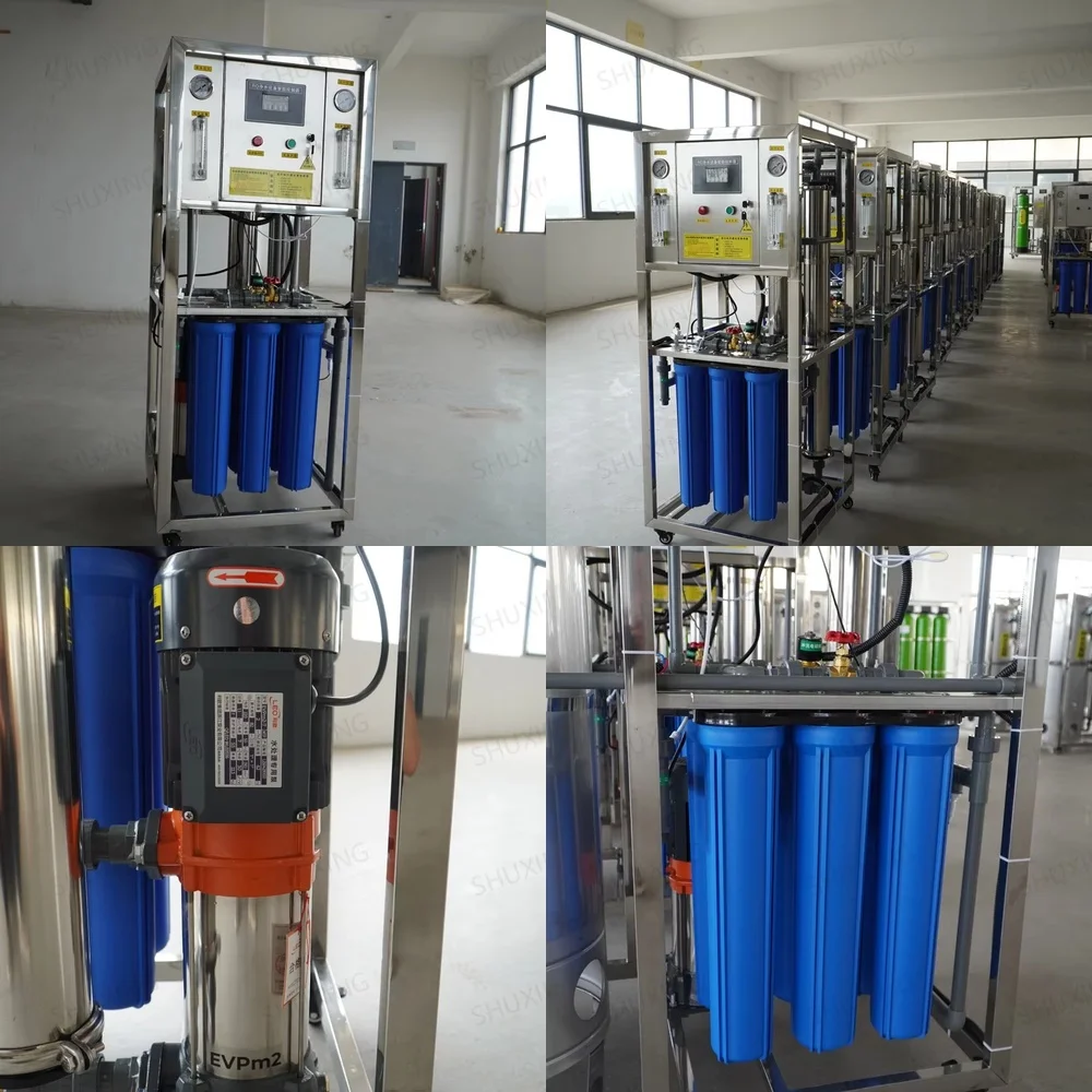 

Оборудование для очистки воды методом обратного осмоса 250–500 л/ч, малогабаритная коммерческая установка для производства воды методом обратного осмоса