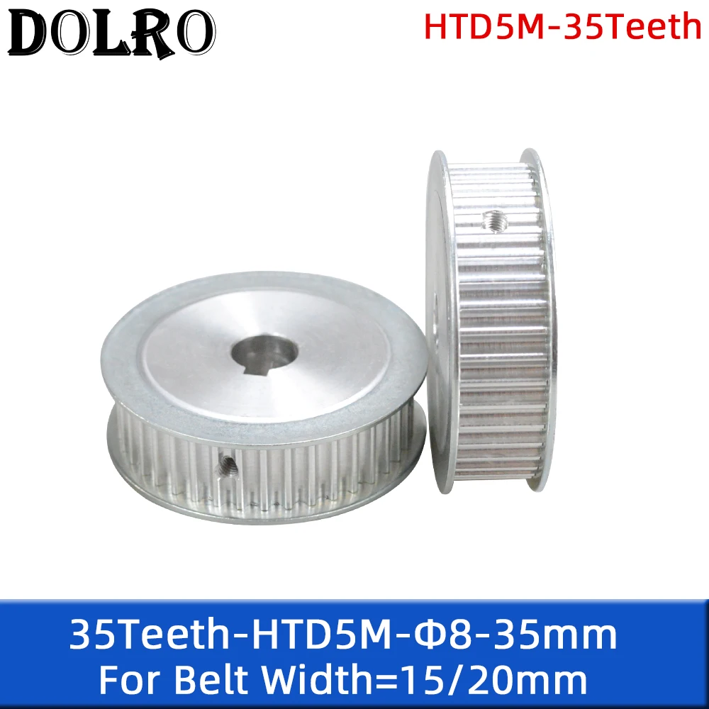 35 Teeth HTD 5M Synchronous Timing Pulley Bore 8/10/12/12.7/14/15/16/17/18/19/20/22/24/25mm for Width 15mm HTD5M wheel Gear 35T