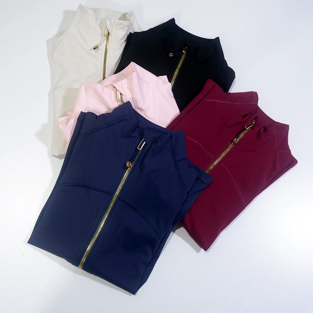 2026 Neue Yoga-Sportjacke mit Stehkragen, schmal geschnitten, schnelltrocknend, schweißableitend, Outdoor-Yoga-Jacke – Detail 5