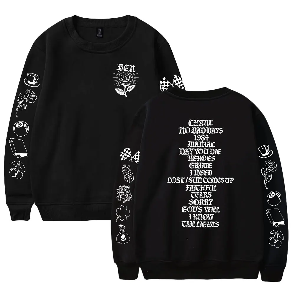 

Macklemore Merch 2023 The Ben Tour Unisex Crewneck Long Sleeve Streetwear Hip Hop Men Women's Clothes