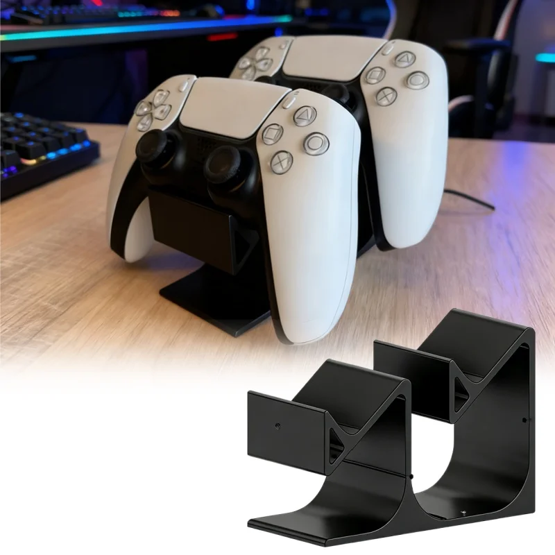 

For PS5 / Xbox Controller Holder 2-In-1 Game Controller Storage Rack Controller And Headphone Desktop Storage Organizer