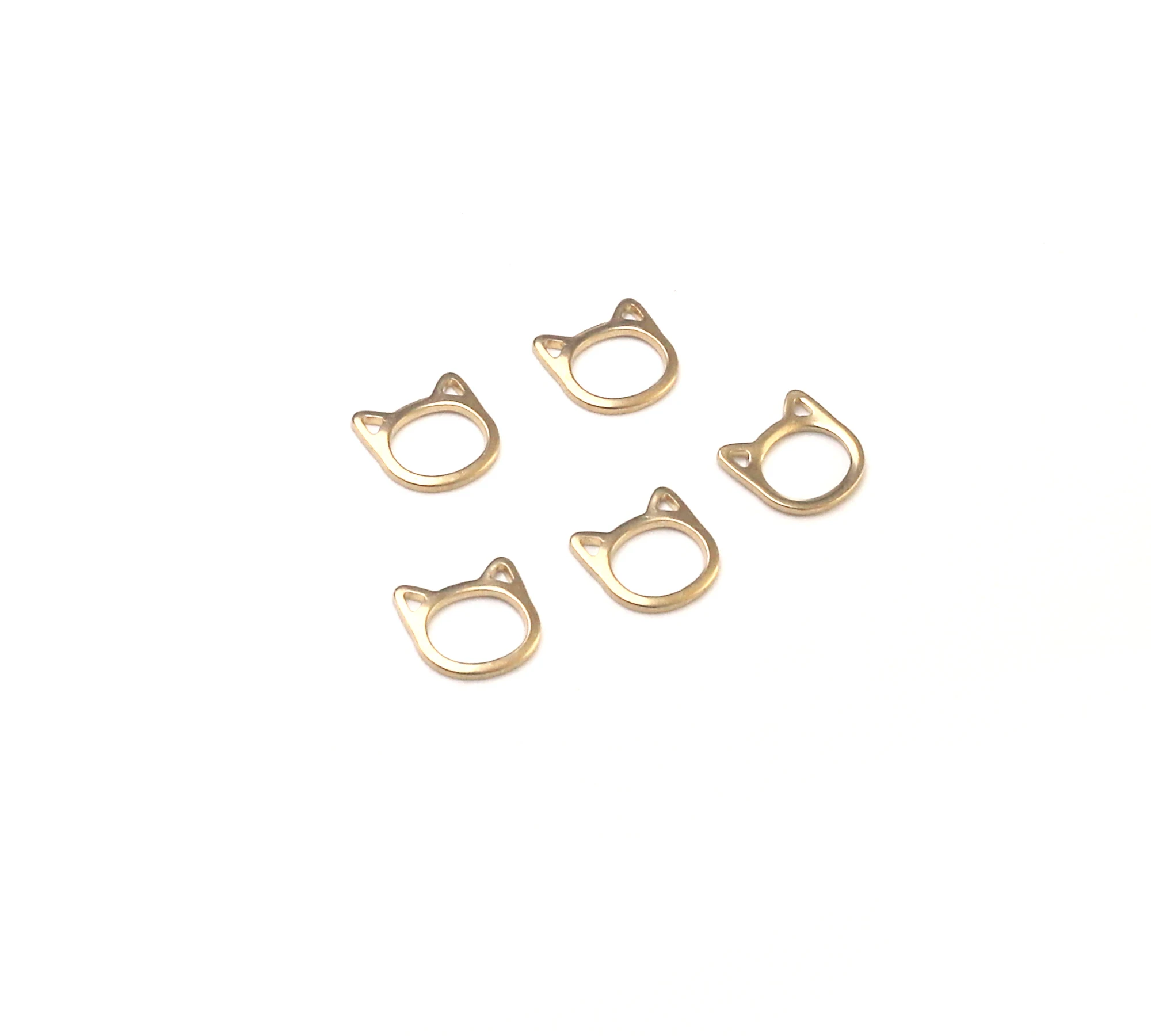 30pcs Brass Cat Charm, Mini Animal Charm, DIY Ornament, Raw Brass Earring Findings, 9x1mm, Jewelry Supplies -R1201