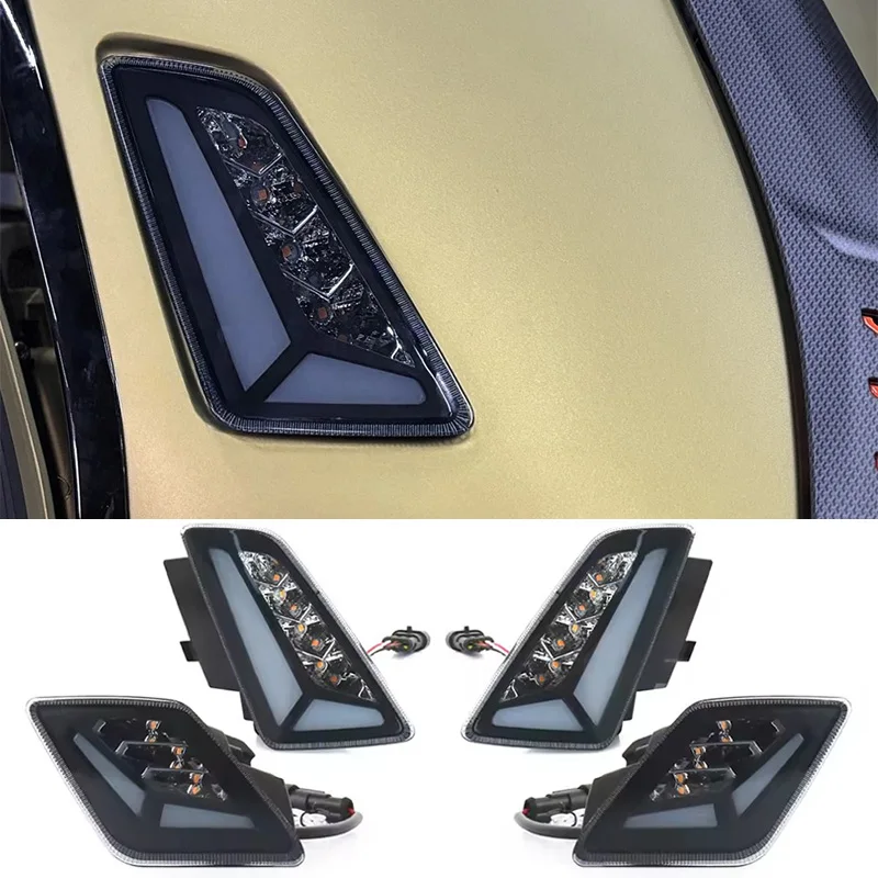 

New Motorcycle For Vespa GTS 300 GTS300 2023 2024 2025 Blackened Front Rear Turn Signals Blinker Daytime Running LED Light