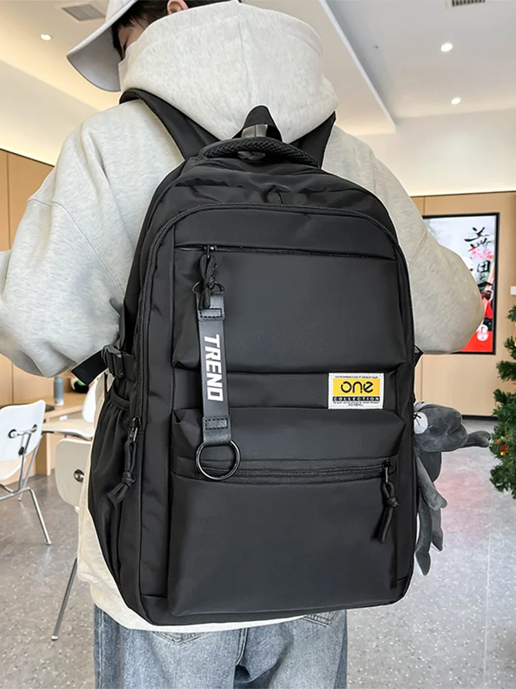 

Men's Casual Large Capaci Bapa Nylon Fabric Lightweight Travel Outdoor Cuter Bag Student Bookbag Modern Neutral Sle