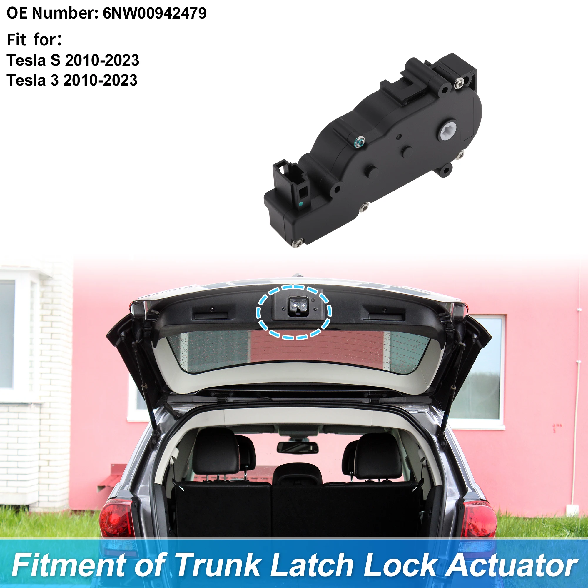 UXCELL Rear Trunk Latch Lock Actuator for Tesla S 2010-2023