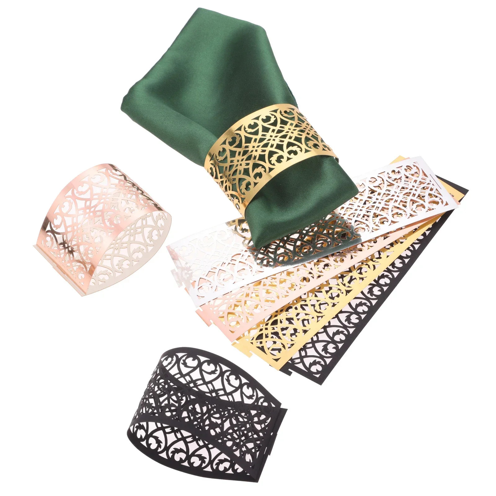 

50 шт., одноразовые бумажные кольца для салфеток