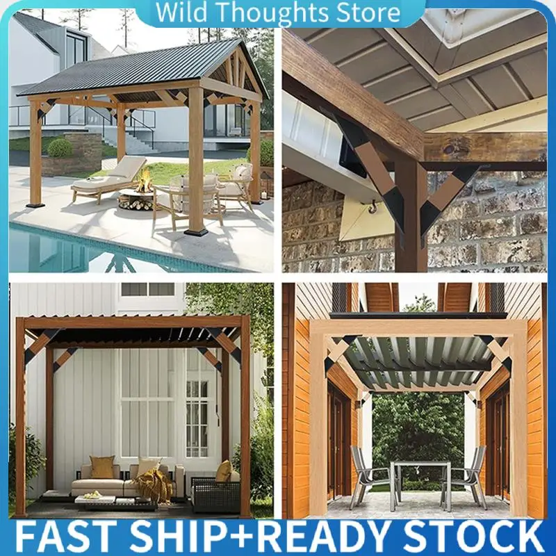 

4Pcs Pergola Brackets,45-Degree Angle Bracket,For Reinforcing Pergolas And Gazebos,Fits 2X4in Lumber With Drainage Holes-[Qahk]