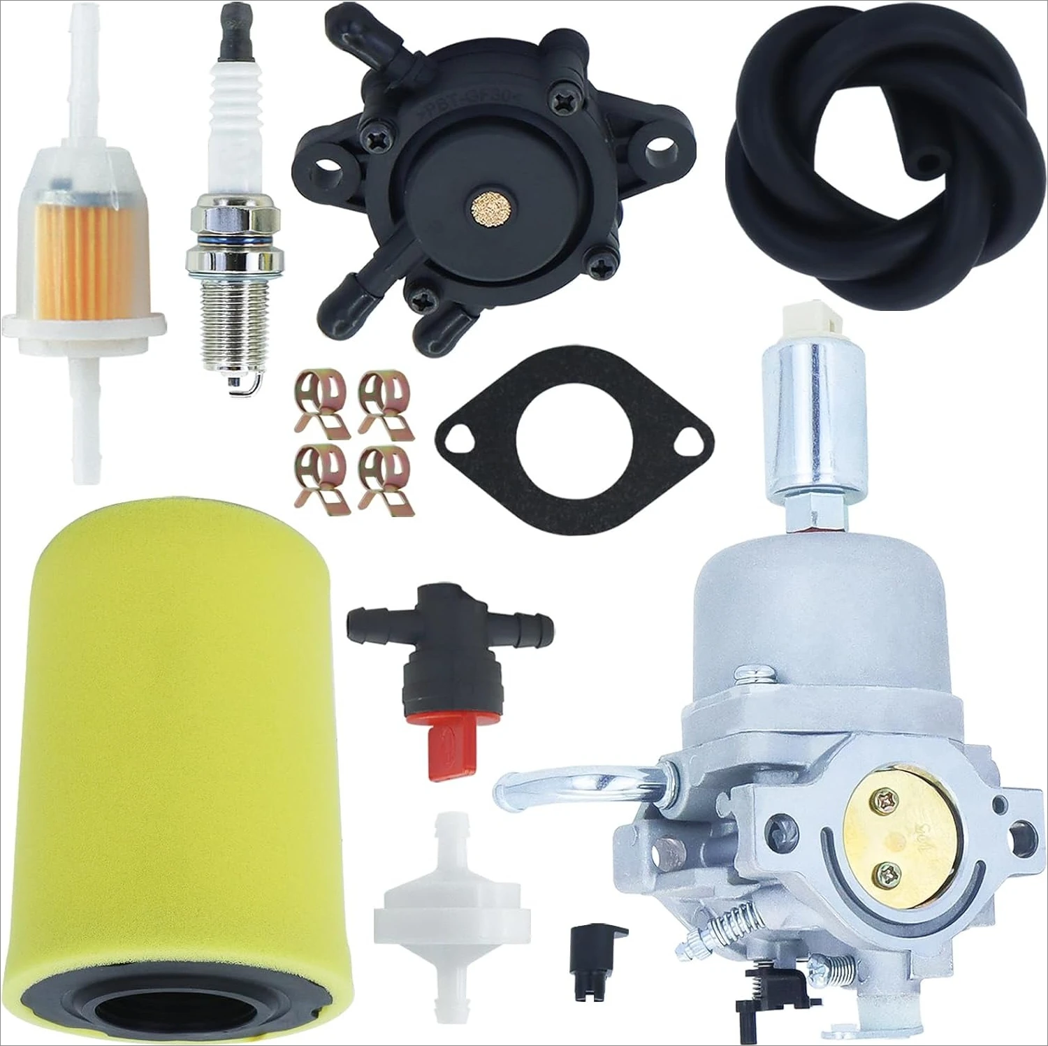 T110 Carburetor Fits for Craftsman T110 Riding Lawn Mower CMXGRAM1130036  42-Inch 17.5HP single-cylinder engine with tune up kit