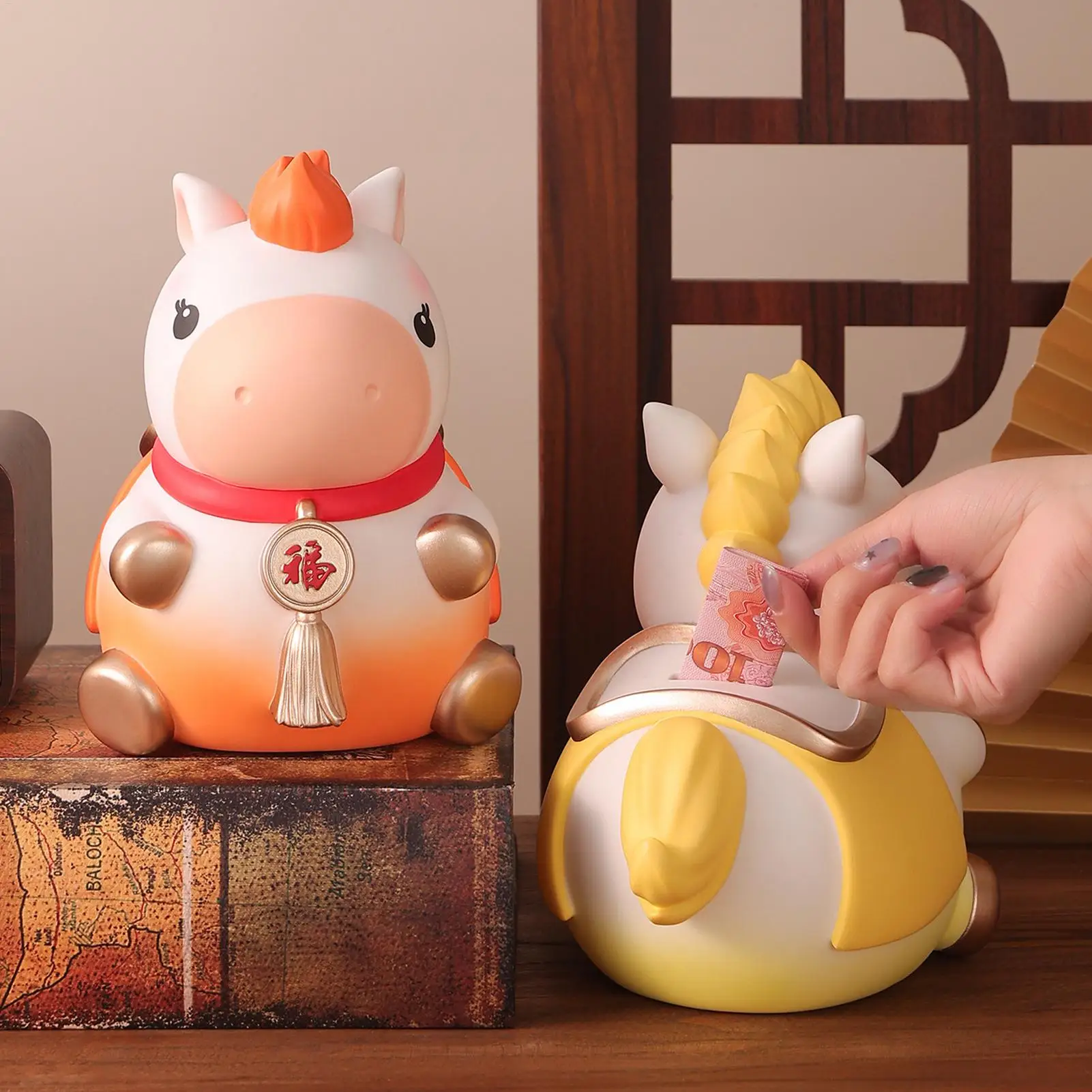 

Детские креативные игрушки в форме лошади, банковские игрушки, конский банк, горшок для экономии денег, банкноты для монет, коробка для монет, подарок на Новый год, игрушка для девочки