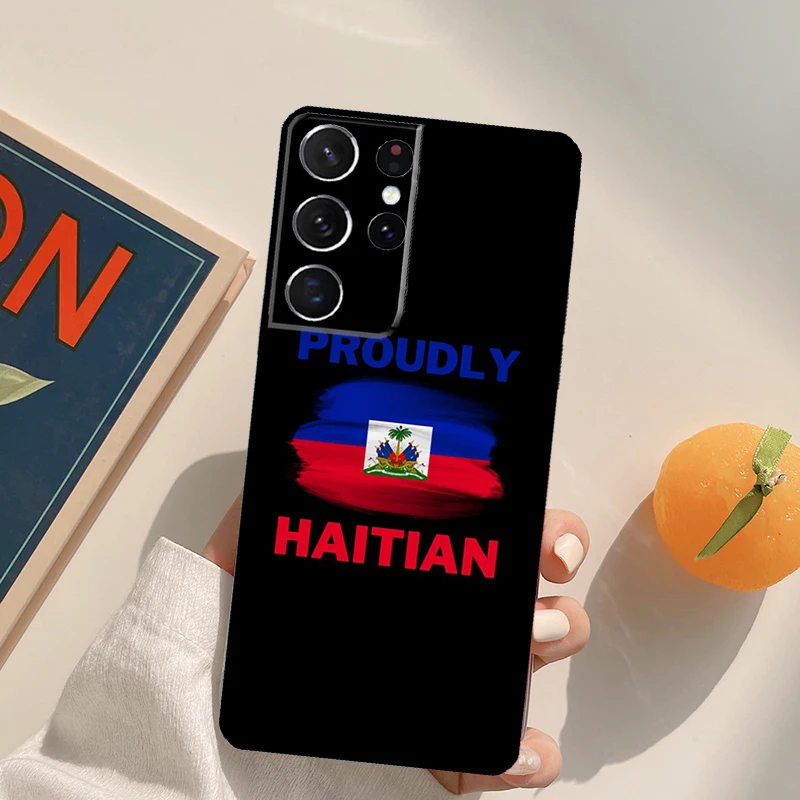 Funda con bandera de Haiti para Samsung Galaxy, S21, S22, S23 Ultra, S8, S9, S10, Note 10 Plus, Note 20 Ultra, S20 FE