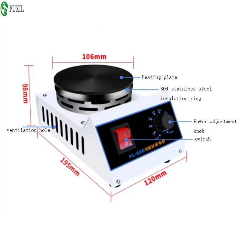Laboratory power adjustable and digital constant temperature enclosed electric furnace, high-temperature liquid heating electric