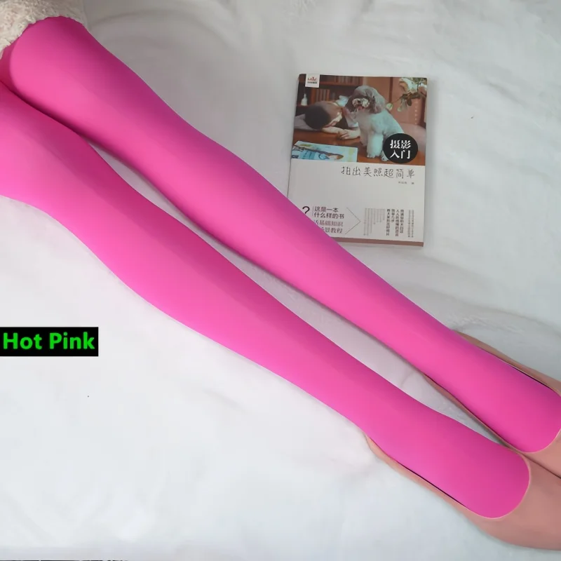 Women's Tights Slim Stockings Candy Color Pantyhose Super Elastic Leggings Red Women's Sexy Tights Spring Autumn Winter Tights