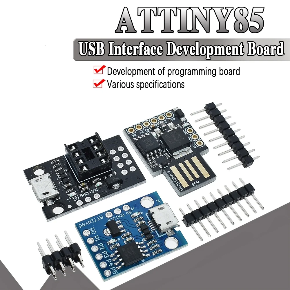 Официальный синий черный TINY85 Digispark Kickstarter Micro Development Board Модуль ATTINY85 для Arduino IIC I2C USB