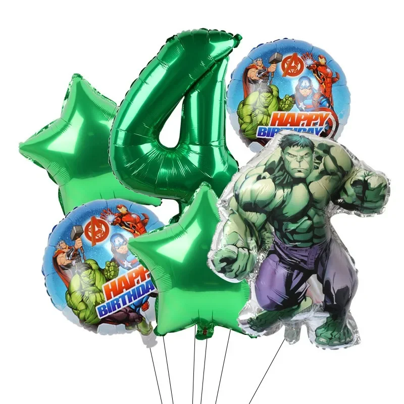 Marvel Children's Party Decoration Spider Man Captain America Iron Man Aluminum Film Balloon Set Avengers Theme