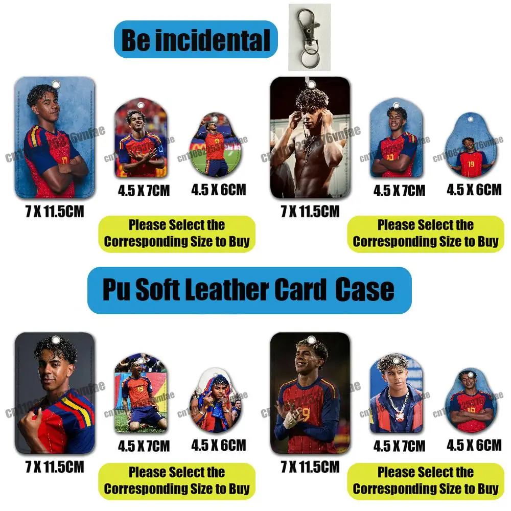 Football For L-Lamine Y-Yamal Spain For AirTag Case Card Sleeve Holder ID Credit Bank Access Keychain For Air Tag Shell