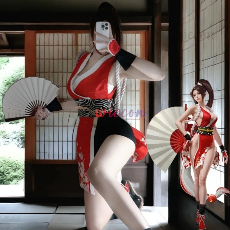 Disfraz de Streetfighter Mai Shiranui, disfraz de mujer, ropa, trajes de juego de rol, traje de fiesta de Carnaval de Halloween de fantasía