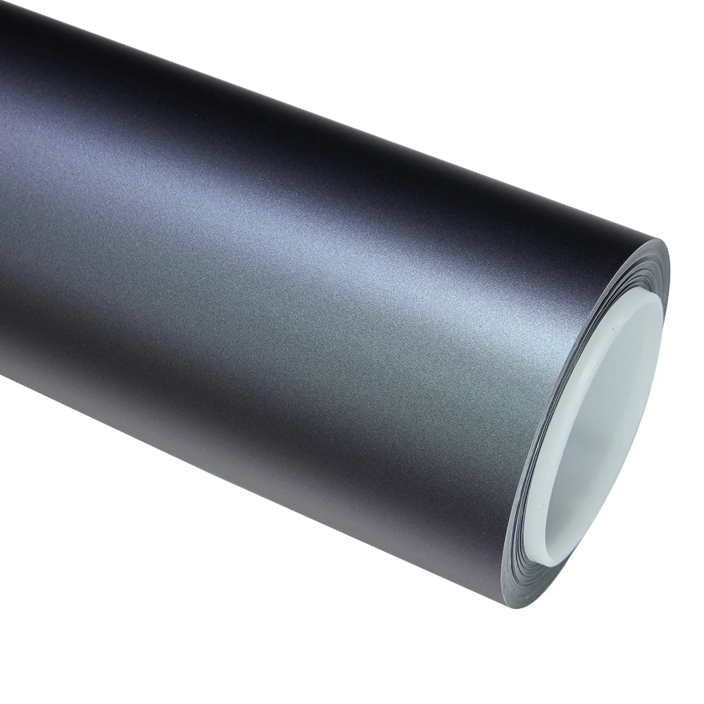 Grey Easy to Install Car Wrap Stretchable Removable Auto Vinyl Premium PET Bubble-Free Paint Protection