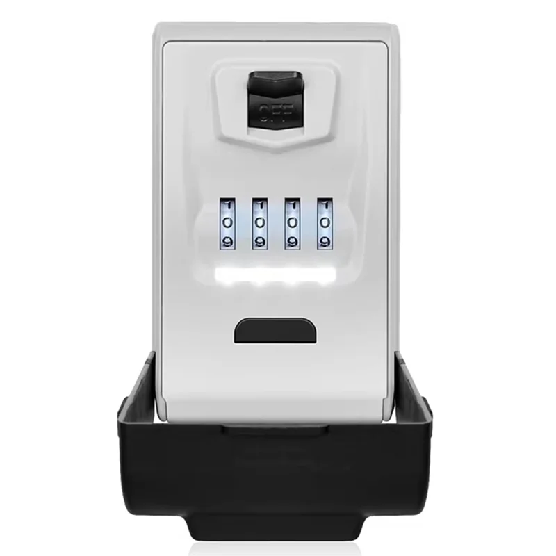 

ABZL Combination Key Holder With Light Up Dials Waterproof Wall Mount Key Lock Box For Outside Sturdy Storage