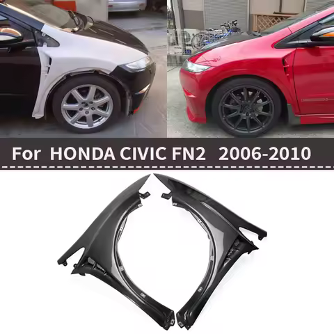 Carbon Fiber Front Fenders for Honda Civic FN2 Type R (2007-2011) Fiberglass Front Fender Modification Vent