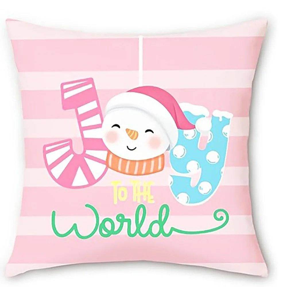 مهرجان Fundas de almohada navideñas: Feliz، Cascanueces، azboles y mucionesos de nieve، funda de cojín para sofá y habitación