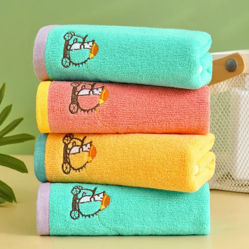 Cotton Baby Towels Soft Cartoon Children Bath Towel for Newborns Kids Handkerchief Bathing Shower Face Washcloth Towels 73x33cm