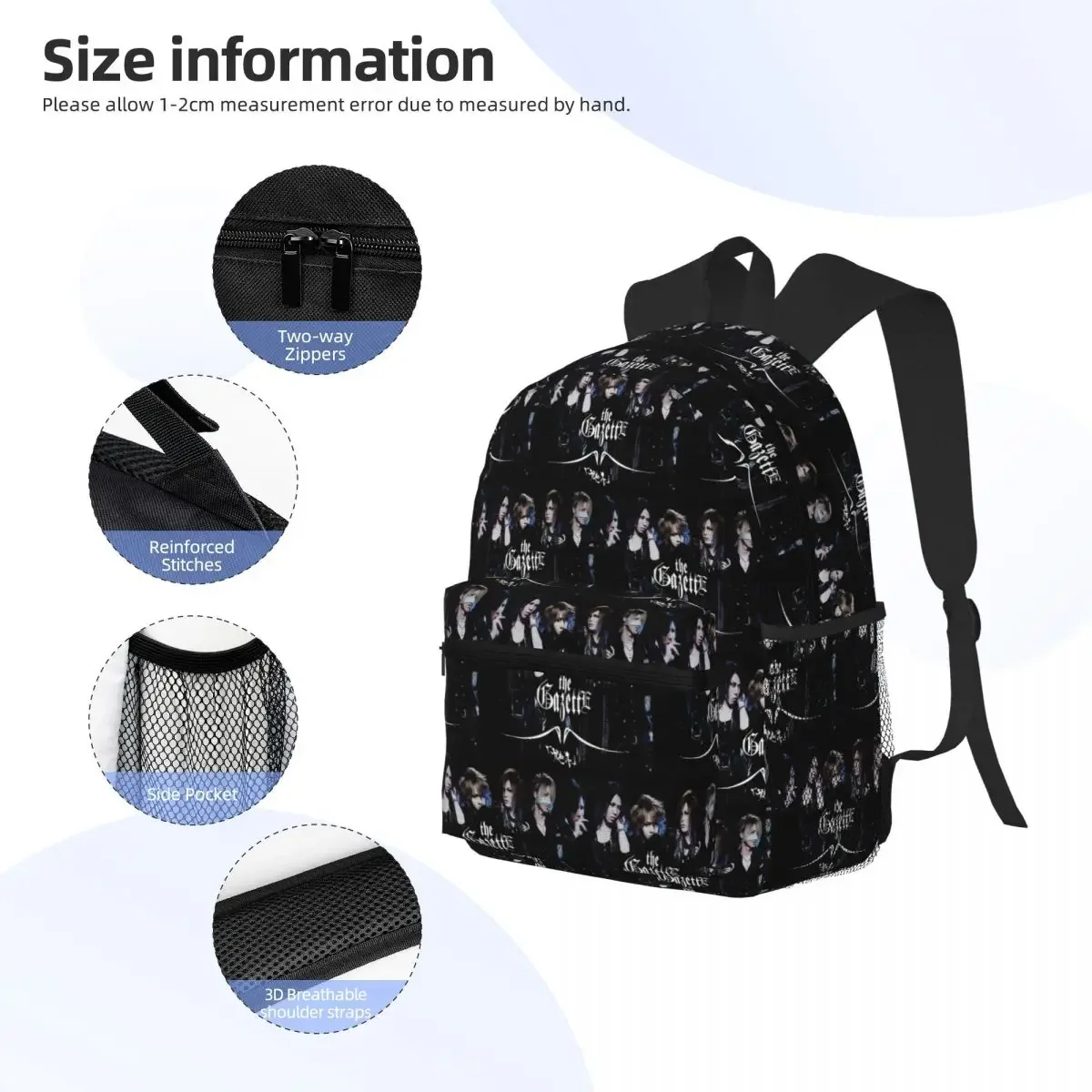 The Gazette History Student Backpack School Bag Hiking Travel Daypack for Men Women Fashion Bookbag Shoulder Bags