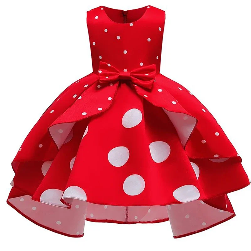 Baby girls flower beaded dress for girls floral wedding party dresses kids Princess Christmas dress children girls clothing