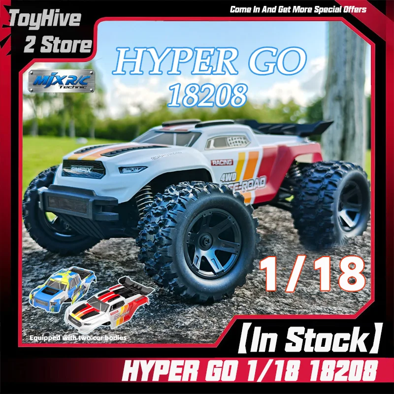 【In Stock】MJX 1:18 Mini Monster 18208 Remote Control Car High Speed Monster Truck, Dual Shell Off Road Vehicle Boy Toy Car RTR
