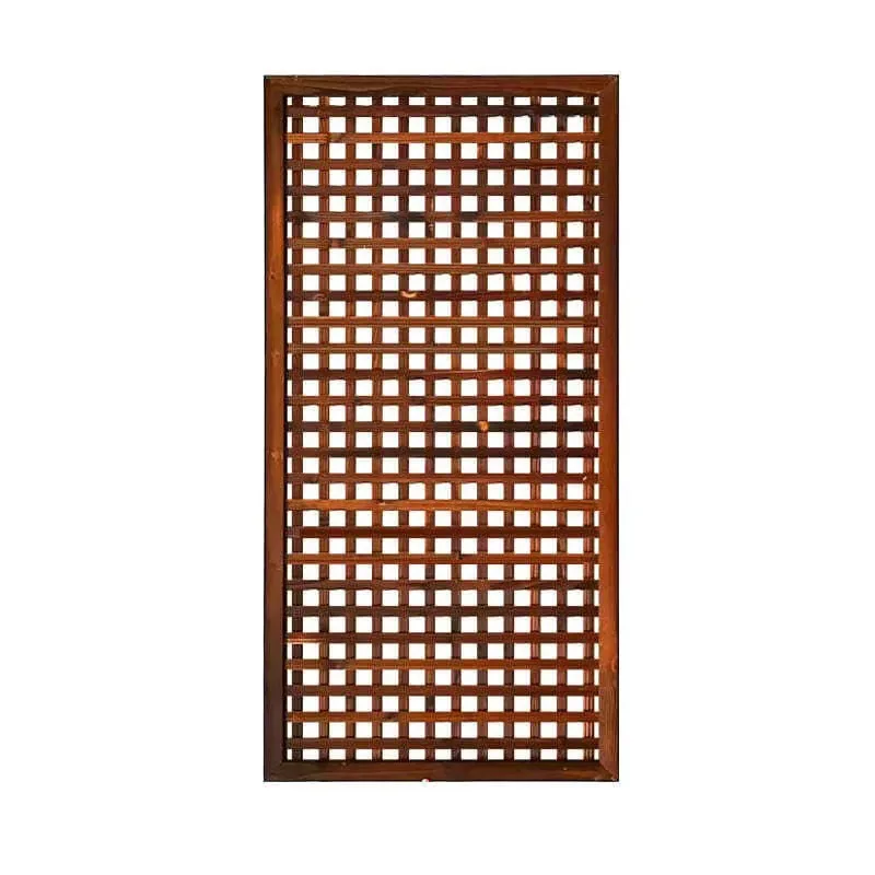 Wooden grid flower rack Balcony hanging wall hanging decoration Solid wood plant climbing vine rack Green dill indoor living roo