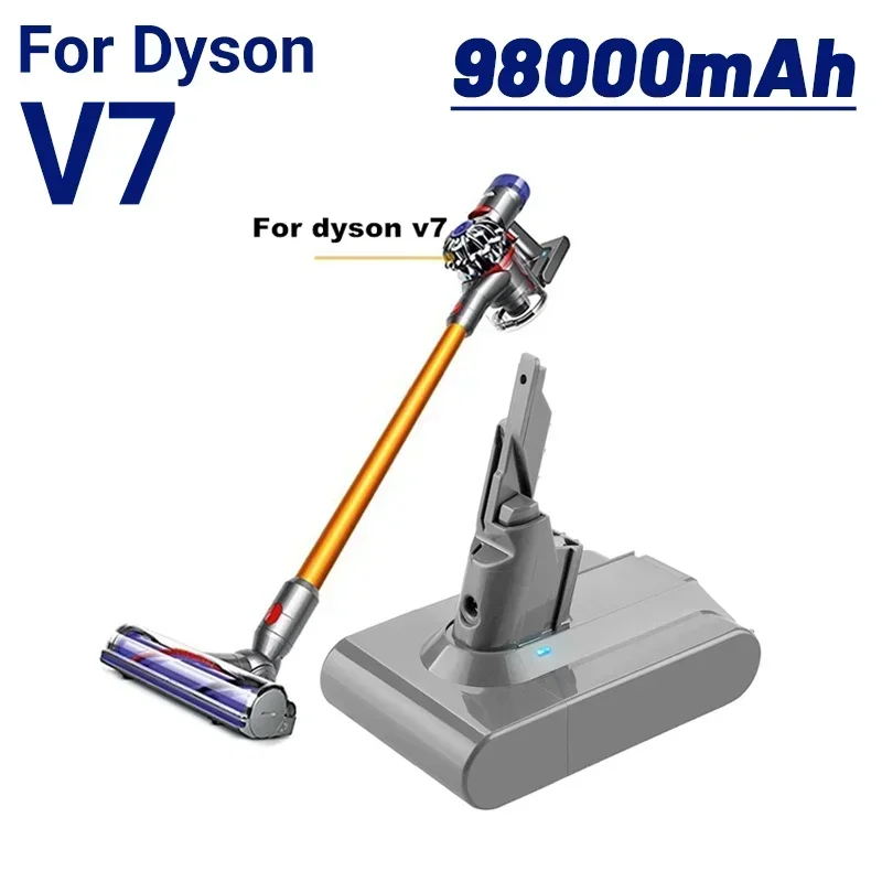 Original Dyson V7 Battery 21.6V 98000mAh Li-lon Rechargeable Battery for Dyson V7 Battery Animal Pro Vacuum Cleaner Replacement