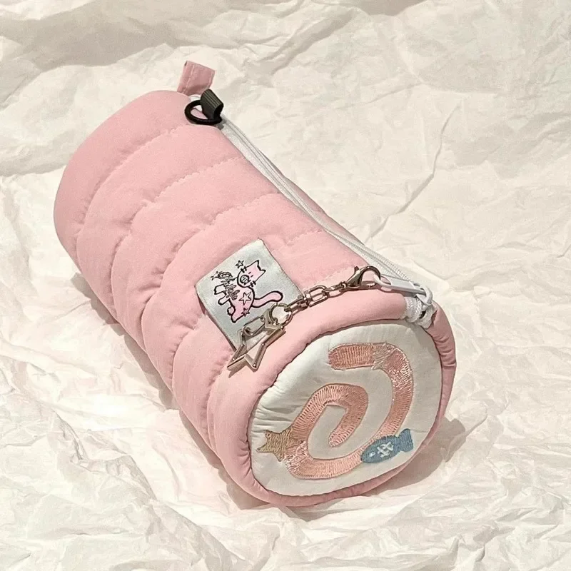 Cat Pink Pencil Bag Ins Japanese High Value Student Stationery Bag Cute Large Capacity Pencil Case Back To School