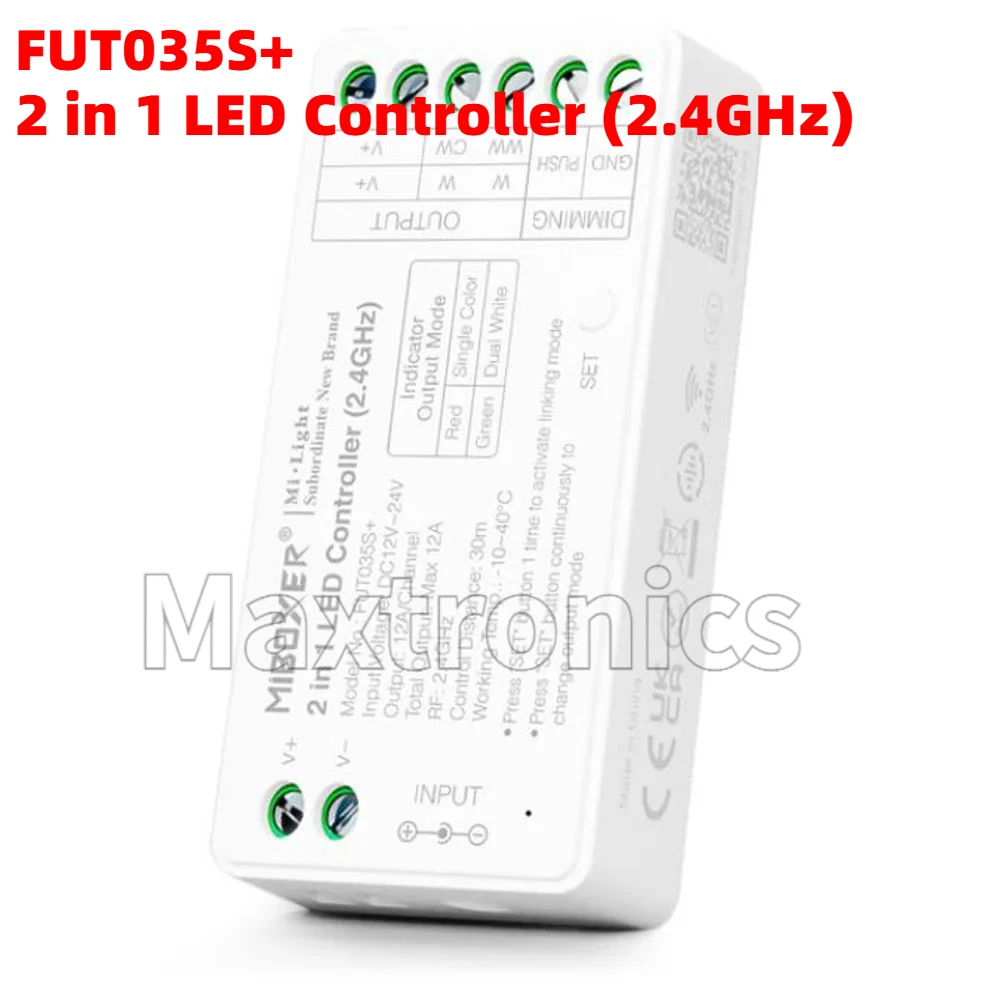 Miboxer 2.4G RF Wireless Dimmer FUT035S+ /FUT037S+ Smart Controller For Single Color Dual White RGB RGBW RGB+CCT LED Strip Light