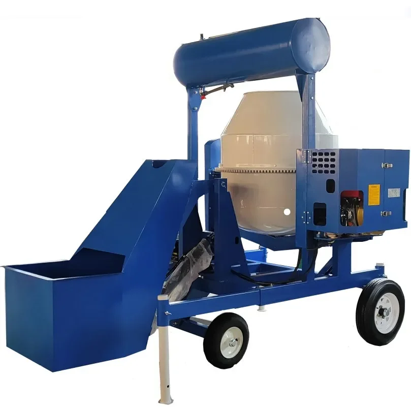 portable soil cement mixing plant China cement mortar mixer with pump concrete sand mixer machine with hopper