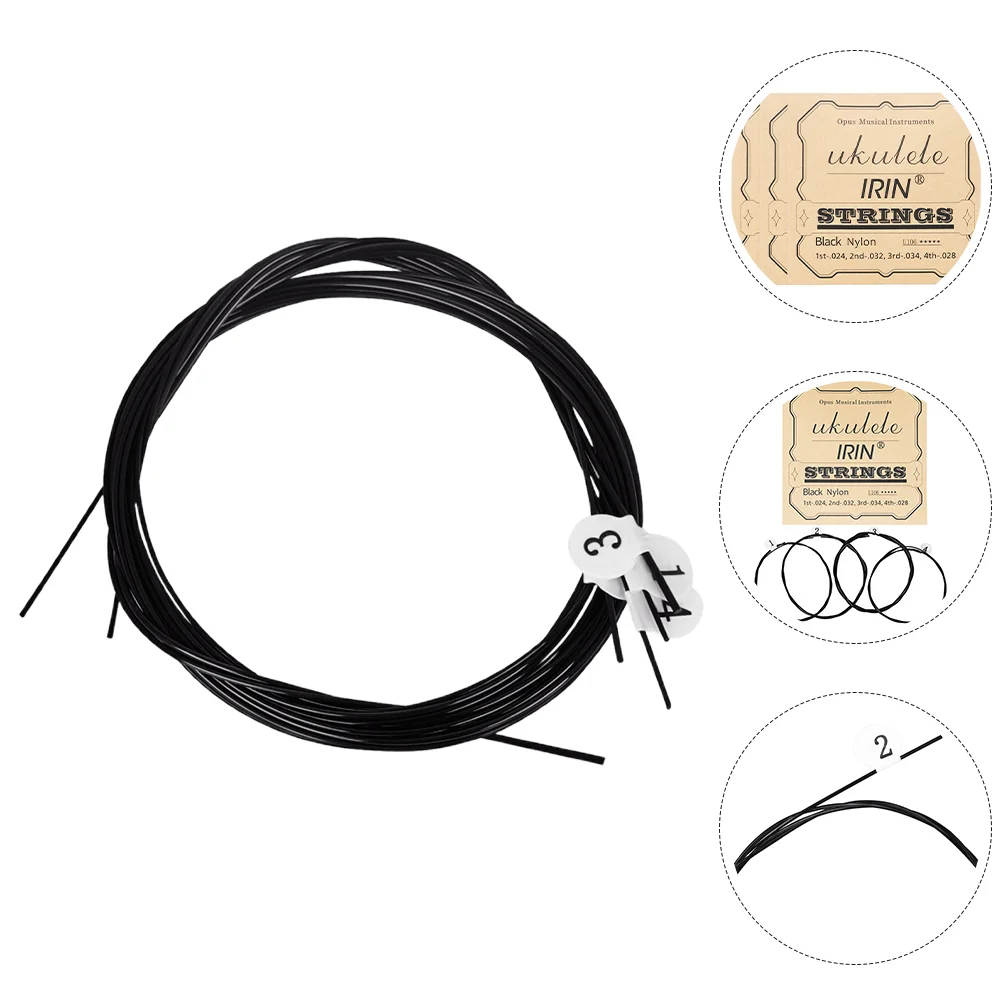 

4 Pcs Component Ukulele Strings Outdoor Tenor Nylon Bridge Nut Saddle Instrument Accessories