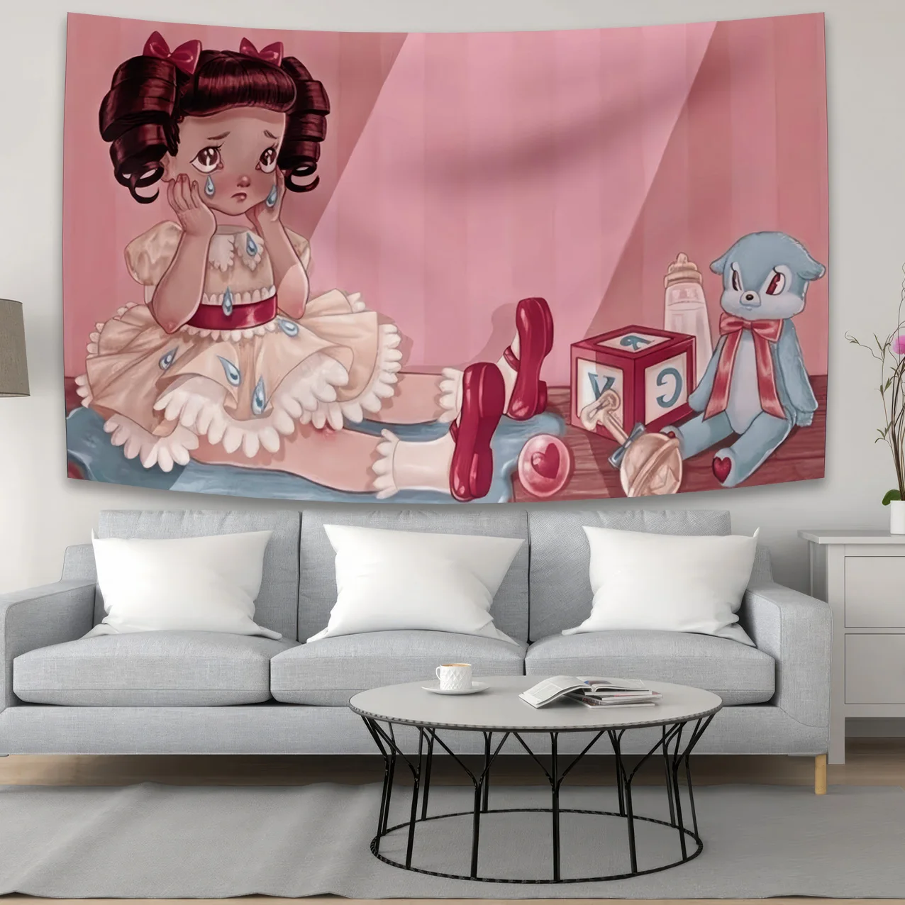 90x150 Melanie Martinezs Flag Posters Crying Child Tapestry Home Decorating Room Cute Girl