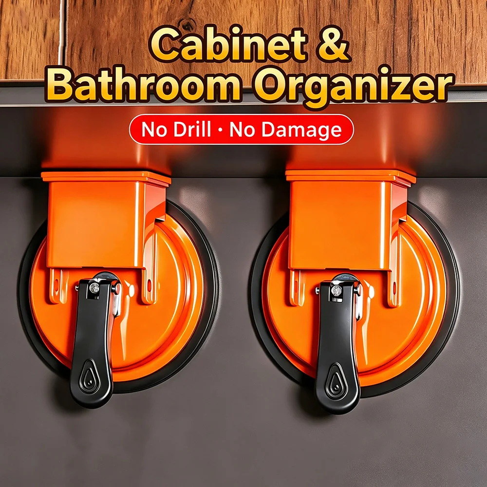 Vacuum Suction Cup Cabinet Support Bracket - Bathroom Vanity Installation Helper, No Drill Wall , Adjustable Cabinet Lift Tool