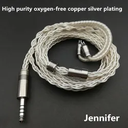 HIFI OCC Jennifer crystal copper plated silver earrings machine upgrade line ie40pro/80s/0.78/mmcx Balance line diy wire