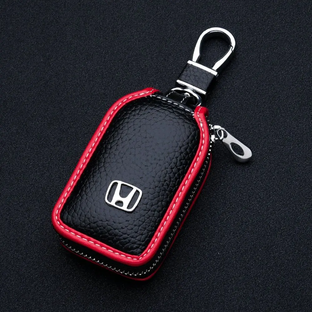 Fashion Leather Car Remote Key Cover Bag for Honda Accord Freed City Civic CR-V BR-V HR-V Jazz Odyssey Stream CR-Z