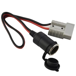 50 Amp For Anderson Plug To 16A Female Cigarette Socket Adaptor 300mm 12/24v 12AWG For Refrigerator Caravan Camping Trailer